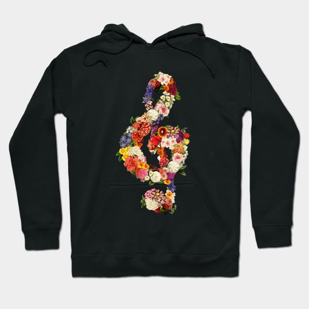 Flower Music Heart Hoodie by Tobe_Fonseca